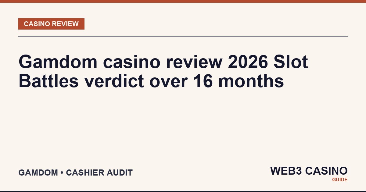 Gamdom casino review 2026 verdict