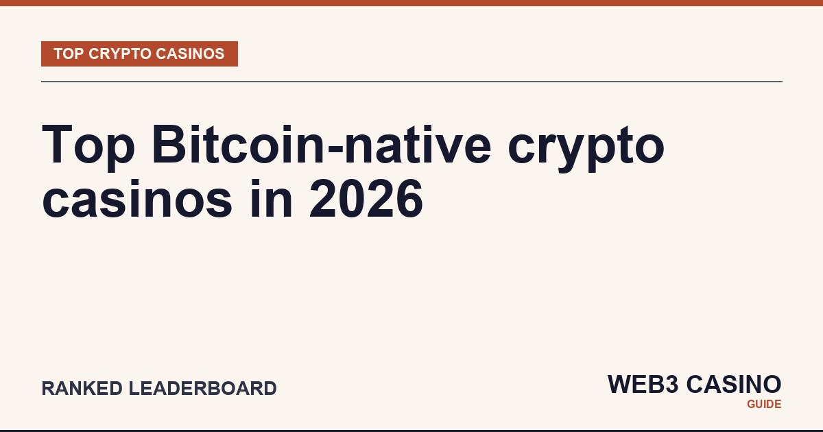 Best Bitcoin casinos 2026: BTC deposit speed, Lightning support, license verification across the major Web3 brands.